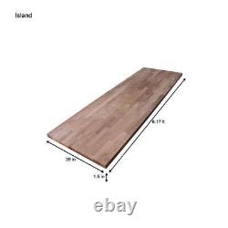 HARDWOOD REFLECTION Countertop 6x39 Butcher Block Unfinished Ash with Eased Edge