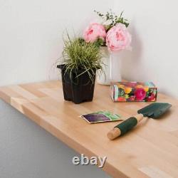 HARDWOOD REFLECTIONS Butcher Block 4ft x 20in Countertop Finished Solid Wood Bar