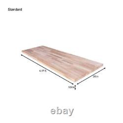HARDWOOD REFLECTIONS Butcher Block Countertop 4'x25 Solid Wood WithEased Edge