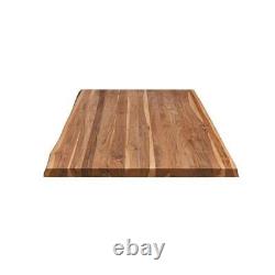 HARDWOOD REFLECTIONS Butcher Block Countertop with Live Edge 5'L x 30D Finished