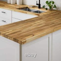 Hampton Bay Butcher Block Countertop 4' x 25 Mold-Resistant Wood Unfinished