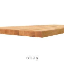 Hampton Bay Butcher Block Countertop 4ft. X 25in. Engineered Birch Wood Finished