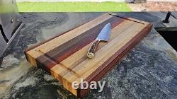 Handmade! Butcher Block Made With Purple Heart, Padauk, Maple, Walnut, Sapele