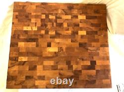 Handmade Maple Butcher block restored cutting board, end grain, 18x16x2,16lb, Exc
