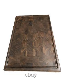 Handmade Solid Walnut Blackwood End Grain Cutting Board Butcher Chopping Block