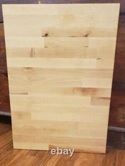 Handmade and Finished Large Birch Butcher Block Solid Wood 25 X 18 X 1.5