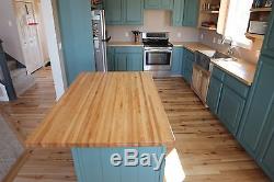 Hard Maple Butcher Block Kitchen Countertop Wooden Top (1.5 x 26 x 72)