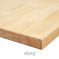 Hardwood 4 ft. L x 20 in. D x 1.25 in. T Butcher Block Folding Countertop in