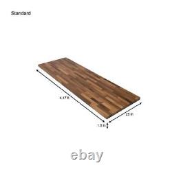 Hardwood Butcher Block Countertop 4'x25 Antimicrobial Solid Wood Eased Edge
