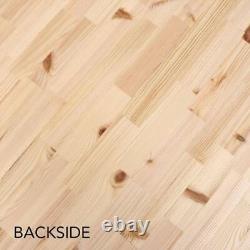 Hardwood Butcher Block Countertop Antimicrobial+Solid Wood+ Eased Edge Beige