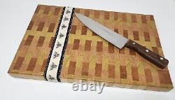 Hardwood Cutting Board End Grain Hand Crafted Butcher block 16 X 10.5 X 1.5