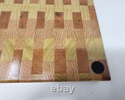 Hardwood Cutting Board End Grain Hand Crafted Butcher block 16 X 10.5 X 1.5