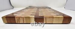 Hardwood Cutting Board End Grain Hand Crafted Butcher block 17.5 X 11X 1.5