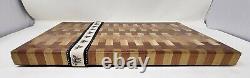 Hardwood Cutting Board End Grain Hand Crafted Butcher block 17.5 X 11X 1.5