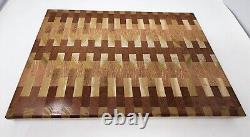 Hardwood Cutting Board End Grain Hand Crafted Butcher block 17.5 X 11X 1.5