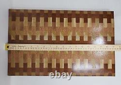 Hardwood Cutting Board End Grain Hand Crafted Butcher block 17.5 X 11X 1.5