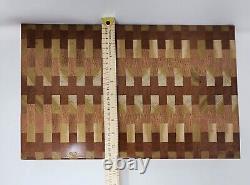 Hardwood Cutting Board End Grain Hand Crafted Butcher block 17.5 X 11X 1.5