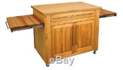 Hardwood Kitchen Island Pull Out Butcher Block Leaves Adjustable Cabinet Shelf