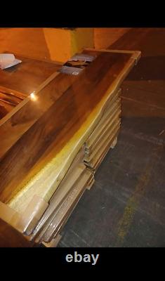 Hardwood Saman Live Edge Bar Table Island Counter Top 4ftx18 Butcher Block Slab