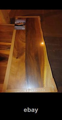 Hardwood Saman Live Edge Bar Table Island Counter Top 4ftx18 Butcher Block Slab