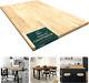 Hevea Solid Wood Butcher Block Table Top, Desk Top, Unfinished Butcher Block Cou