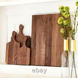 Home Dark Walnut Wood Cutting Board for Kitchen Butcher Block Chopping Board