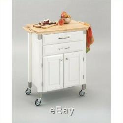 Home Styles Furniture Madison Prep and Serve Kitchen Cart in White Finish