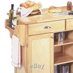 Home Styles Furniture Napa Kitchen Cart in Natural Finish