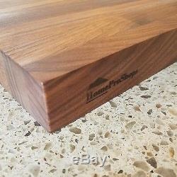 HomeProShops Wood Butcher Block Cutting Board Solid Walnut 1-1/2 x 12 x 19
