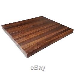 HomeProShops Wood Butcher Block Cutting Board Solid Walnut 1-1/2 x 18 x 21