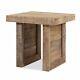Homeroots 19.7 Butcher Block Modern Solid Wood End Or Side Table In Natural