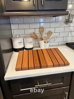 Homemade Cutting Board Oak, Walnut &Purple Heart by Women of Wood
