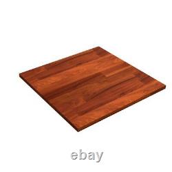 Interbuild Butcher Block Countertop 28 x 28 Square Edge Solid Wood Karri Clear