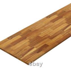 Interbuild Butcher Block Countertop 6'Lx25.5D Solid Hardwood Unfinished Acacia