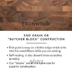 Ironwood Gourmet End Grain Union Stock Yard Professional Chopping Butcher Block