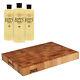 John Boos Block Reversible Wood Chopping Block Bundle With Mystery Oil (3 Pack)