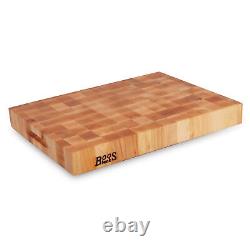 John Boos Large Maple Wood End Grain Cutting Board for Kitchen 20 x 15 x 2.25