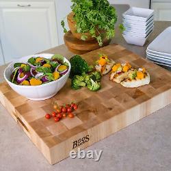 John Boos Large Maple Wood End Grain Cutting Board for Kitchen 20 x 15 x 2.25