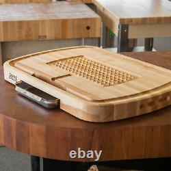 John Boos Maple Wood 24 Inch Ultimate Carving Board & 3 Piece Maintenance Set