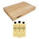 John Boos Reversible 18 Cutting Board With16oz Mystery Butcher Block Oil (3 Pack)