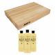 John Boos Reversible 20 Cutting Board With16oz Mystery Butcher Block Oil (3 Pack)