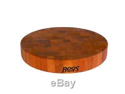 John Boos Round Cherry Butcher Block and Chopping Block 15 x 2.5 Inch NEW