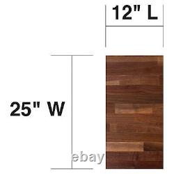 John Boos WALKCT-BL1225-O 1.5 Thick 12 x 25 Inch Blended Walnut Solid Wood S