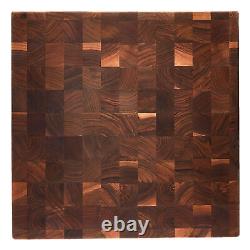 John Boos Walnut Wood Edge Grain Reversible Chopping Block, 18 x 18 x 3 Inches