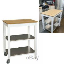 Kitchen Island Cart Cutting Board Butcher Block Top With Wheels Small Apartment