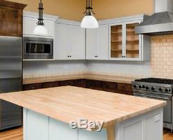 Kitchen Island Top Maple Butcher Block RH2511 with Oil finish, Thickness 1-1/2