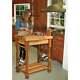 Kitchen Island Turned Legs Butcher Block Solid Hardwood Wood Made In Usa New