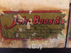 Large Cutting Block (John Boos) Antique 35 x 30 Hard Rock Maple (with legs)