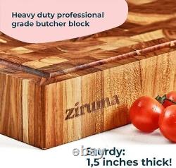 Large End Grain Butcher Block Cutting Board 1.5 Thick. Made 16 x 11 inches