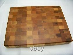 Large Rustic Hard Maple End Grain Cutting Board-Butcher Block, 17 or 18x 13